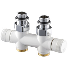 Узел прямой SR Rubinetterie Tondera 0692-1500VCEA 50 мм, запорный 1/2&quot;х3/4&quot; Е, цвет белый