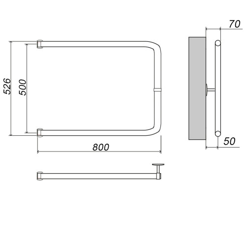 Полотенцесушитель ГРОТА MODESTO 50/80