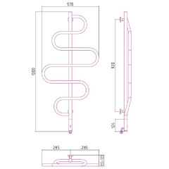 Электрический полотенцесушитель Сунержа Штандарт 1200x570