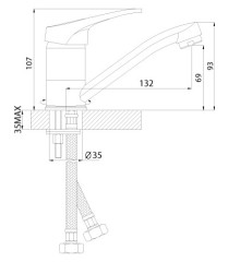 Смеситель Rossinka B35-22U