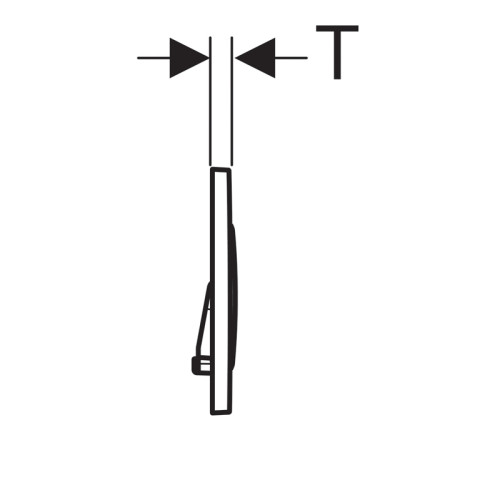 Кнопка смыва Geberit SIGMA 24.6х1.2х16.4 для инсталляции, пластик, цвет Хром матовый (115.882.KH.1)