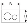 Кнопка смыва Geberit SIGMA 24.6х1.2х16.4 для инсталляции, пластик, цвет Хром матовый (115.882.KH.1)