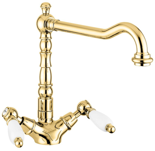 Emmevi Deco Ceramic, смеситель для кухни, цвет золото