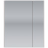 Шкаф зеркальный PRIME, 60 см, 2 дверцы, 2 стеклянные полки, белый