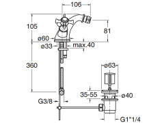 Смеситель для биде CRISTINA CANOVA CN31146