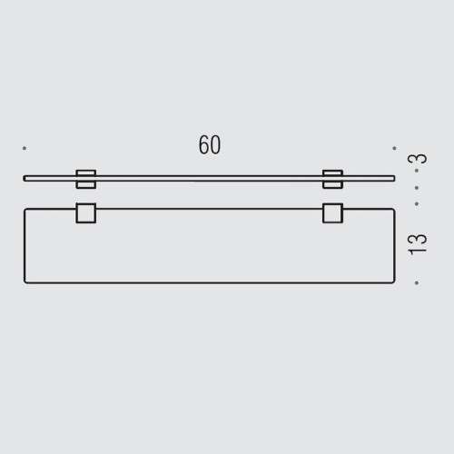 Стеклянная полка Colombo Design Lulu B6216.gold