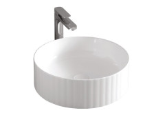 Раковина Artceram Millerighe 440*440*145 отверстия для смесителя-отсутствуют Glossy White