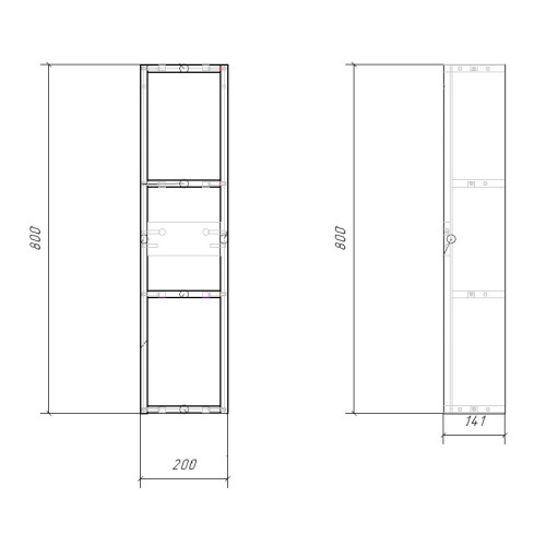 Модуль Cersanit MODUO 20х14.1х80 Подвесной Дуб (SBMDMOD20SW)