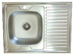 Мойка кухонная 60*80 чаша слева (без сифона) Vladiks V-401