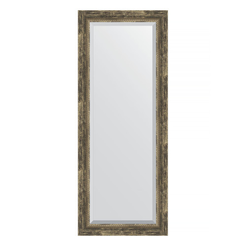 Зеркало настенное с фацетом EVOFORM в багетной раме старое дерево с плетением, 53х133 см, BY 3512