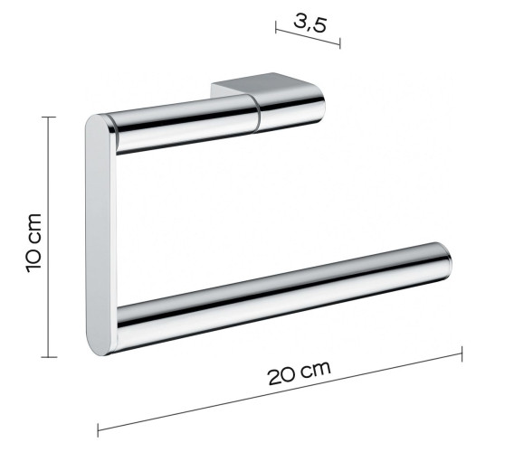 Gedy Canarie, полотенцедержатель - полукольцо, цвет хром