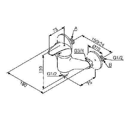 Смеситель для душа Damixa Space 102000000