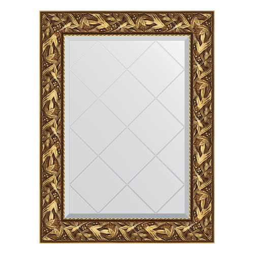 Зеркало настенное с гравировкой EVOFORM в багетной раме Византия золото, 69х91 см, BY 4113