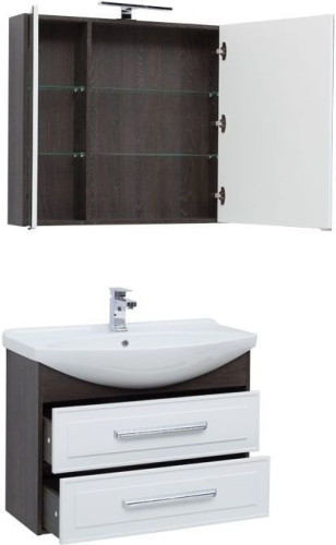 Мебель для ванной Aquanet Остин 85 дуб кантербери/белый