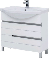 Тумба с раковиной Aquanet Доминика 90 R белый (раковина Эльбрус)