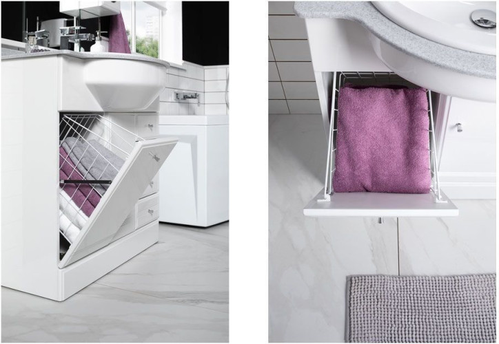 Тумба с раковиной Aquanet Марсель 80 б/к белый