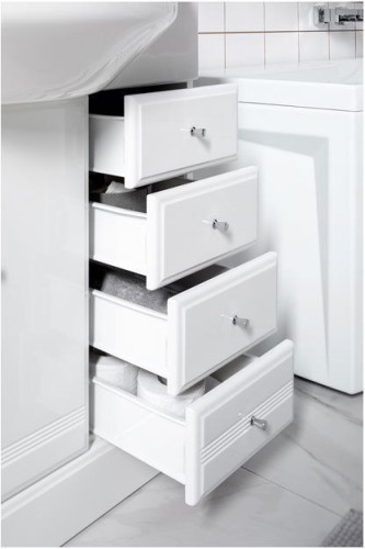 Тумба с раковиной Aquanet Марсель 80 б/к белый