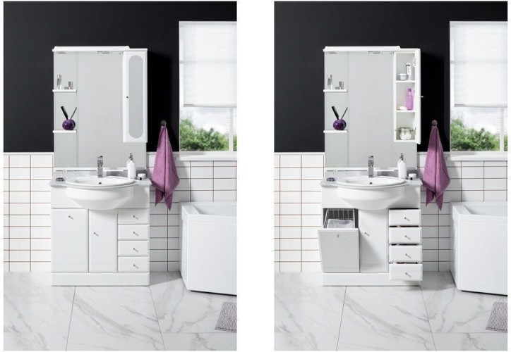 Зеркало-шкаф Aquanet Марсель 80 белый