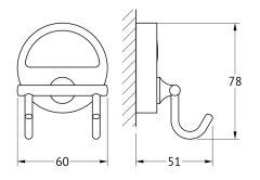 Крючок двойной (хром) (FBS) LUX 002