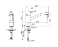 Смеситель для кухни Oras Saga с поворотным изливом (3930F)