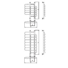 Водяной полотенцесушитель Металлоизделия O 200x600х1000