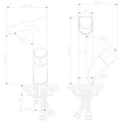 Смеситель для раковины Rossinka Z35-30B