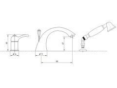 Смеситель на борт ванны Migliore Lem