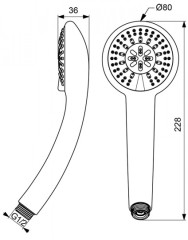 Душевая лейка VIDIMA FRESH S 80 мм, хром 3 режима (BA206AA)