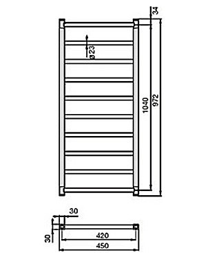 Полотенцесушитель Zehnder Stalox STX-100-045