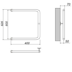 Полотенцесушитель ГРОТА MODESTO 60/40