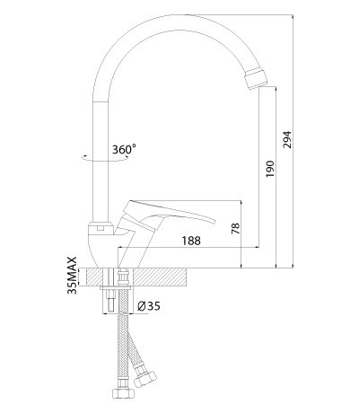 Смеситель Rossinka B35-23