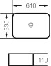 Раковина Grossman GR-3031 (610*335*110) БЕЛАЯ
