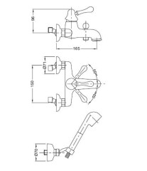 Смеситель для ванны Bugnatese Lem 1902