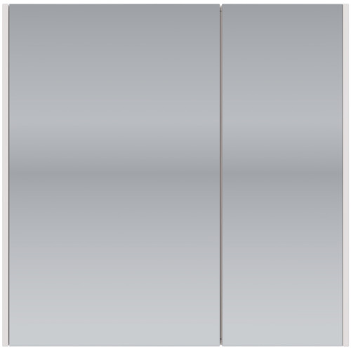 Шкаф зеркальный PRIME, 70 см, 2 дверцы, 4 стеклянные полки, белый