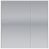 Шкаф зеркальный PRIME, 70 см, 2 дверцы, 4 стеклянные полки, белый
