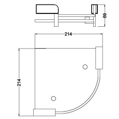 Угловая полка Schein Allom 2212B1