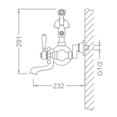 Смеситель для ванны Schein Saine Chrome 8053060