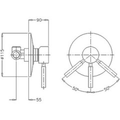 Смеситель для душа Bugnatese Sirio 6730