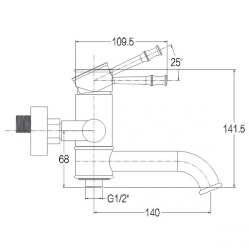 Смеситель для ванны с душем KAISER Milos (51022-1An)