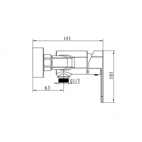 Смеситель для ванны с душем KAISER Sonat (34477верт.)