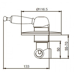 Смеситель для ванны KAISER Vincent (31017)