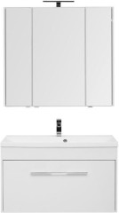 Мебель для ванной Aquanet Августа 100 белый (раковина Нота)
