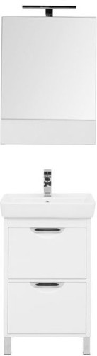 Мебель для ванной Aquanet Гретта 55 New белый (2 ящика)