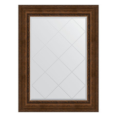 Зеркало настенное с гравировкой EVOFORM в багетной раме состаренная бронза с орнаментом, 82х110 см, BY 4214