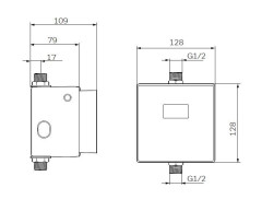 Смывное устройство для писсуара AM PM Spirit V2.0 CUSEF7006 сенсорное