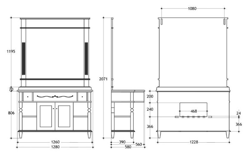 Зеркало Migliore Kantri 120