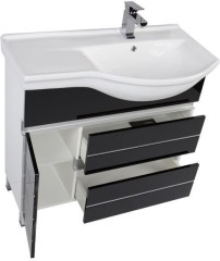 Тумба с раковиной Aquanet Доминика 90 R черный