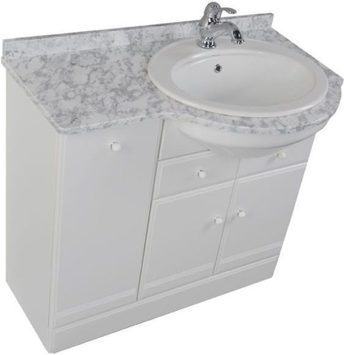 Тумба с раковиной Aquanet Марсель 90 R б/к белый