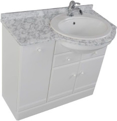 Тумба с раковиной Aquanet Марсель 90 R б/к белый