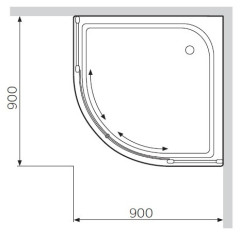 Душевой поддон AM PM Bliss L 90x90x16